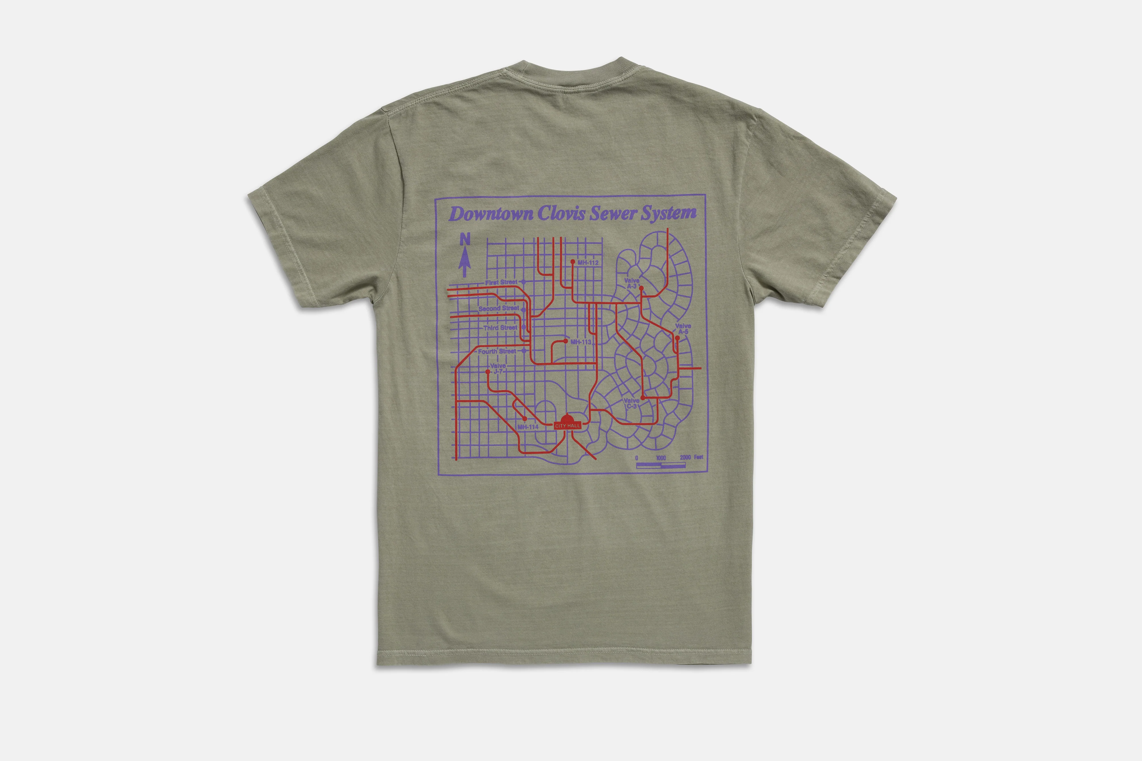 Friendship Sewer System Map Tee - Image 2
