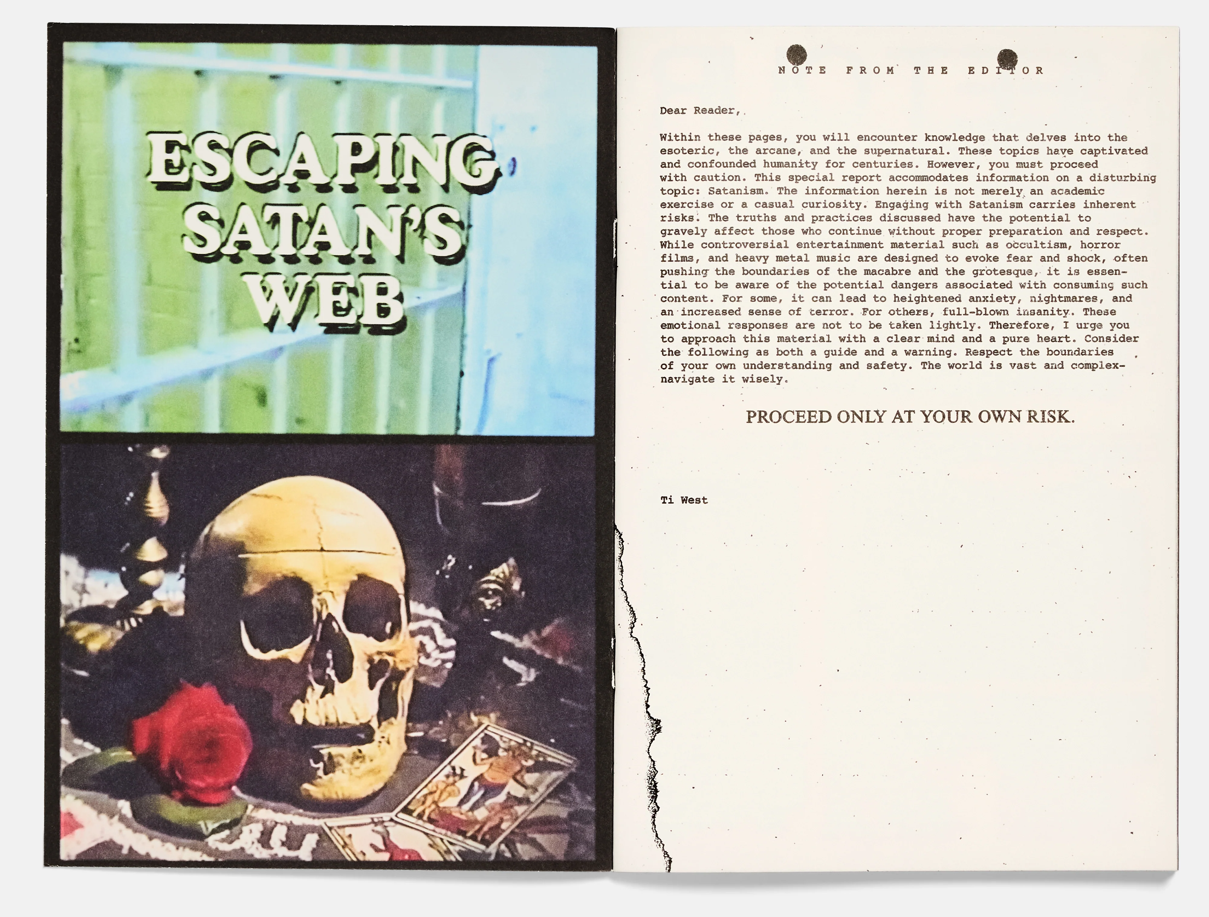 Not Today, Satan! Zine by Ti West - Image 2