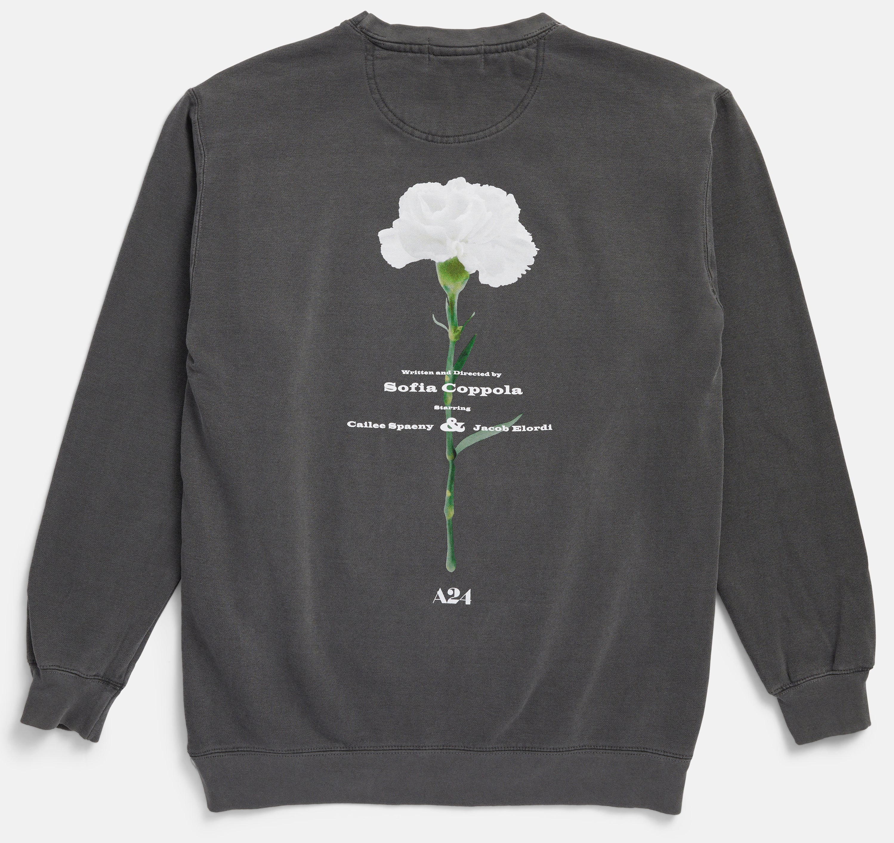 Priscilla Dark Grey Embroidered Crewneck - Image 2