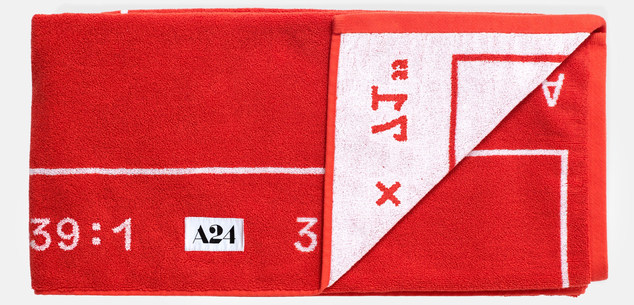 Red Widescreen Beach Towel - Image 2